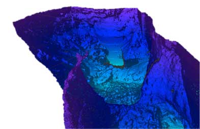 3D Scanning - View of exposed basin